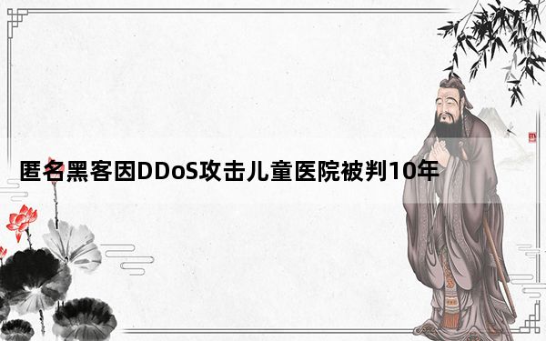 匿名黑客因DDoS攻击儿童医院被判10年监禁