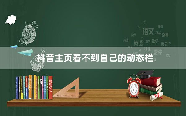 抖音主页看不到自己的动态栏_抖音主页动态栏不见了