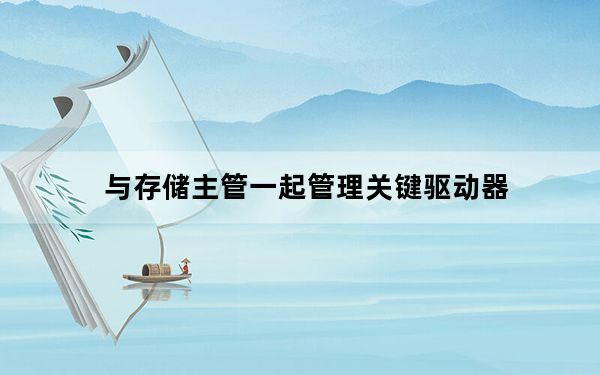 与存储主管一起管理关键驱动器
