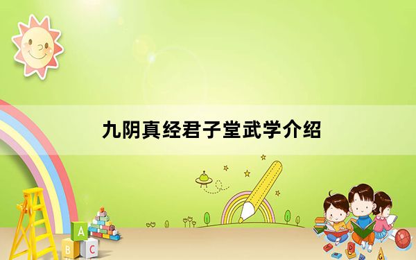 九阴真经君子堂武学介绍_《九阴真经》君子堂入门流程攻略