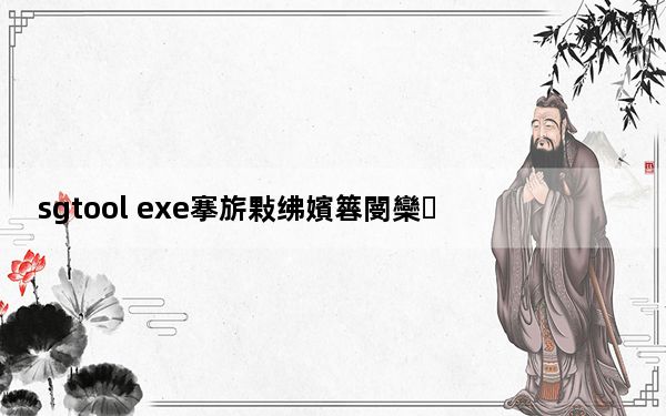 sgtool exe搴旂敤绋嬪簭閿欒_sgtool exe